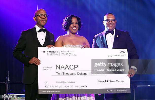 President/CEO Cornell William Brooks, NAACP Chairman of the National Board of Directors Roslyn Brock and Zafar Brooks, Director Corporate Social...