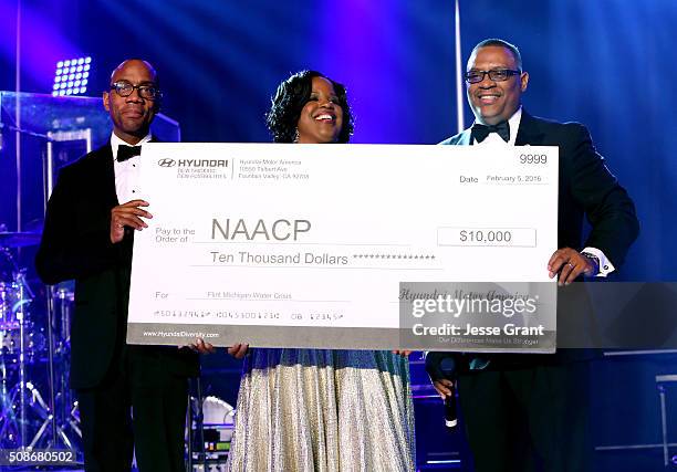 President/CEO Cornell William Brooks, NAACP Chairman of the National Board of Directors Roslyn Brock and Zafar Brooks, Director Corporate Social...