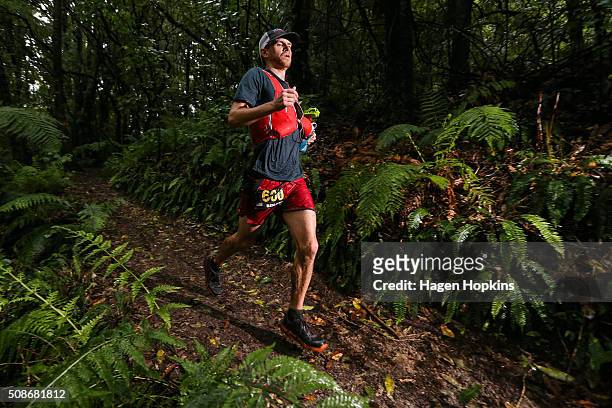 Benjamin Koss of USA in action during the Tarawera Ultramarathon on February 6, 2016 in Rotorua, New Zealand.