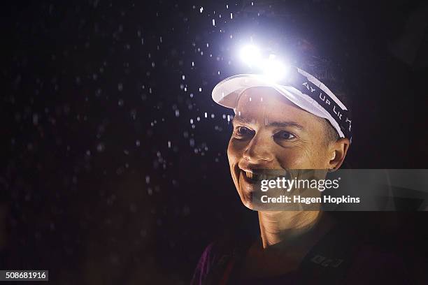 Female athlete looks on during the Tarawera Ultramarathon on February 6, 2016 in Rotorua, New Zealand.