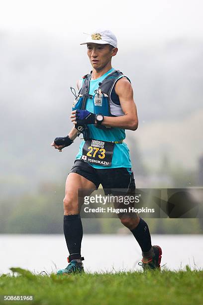 Yoshikazu Hara of Japan during the Tarawera Ultramarathon on February 6, 2016 in Rotorua, New Zealand.