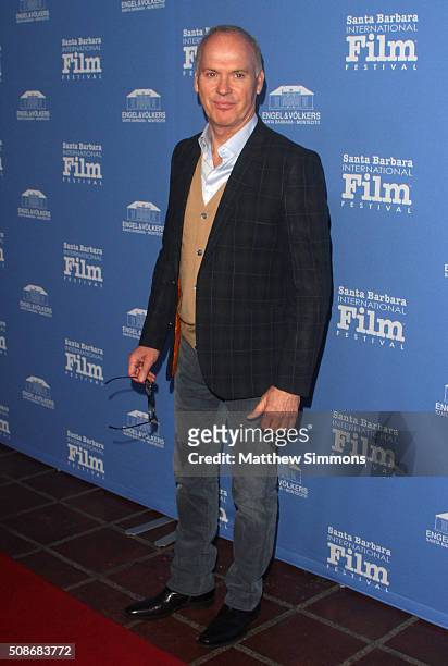 Actor Michael Keaton attends the American Riviera Award at the Arlington Theater at the 31st Santa Barabara International Film Festival on February...
