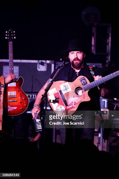 Musician Zac Brown of the Zac Brown Band performs at Bleacher Reports Bleacher Ball presented by go90 at The Mezzanine prior to Sundays big game...