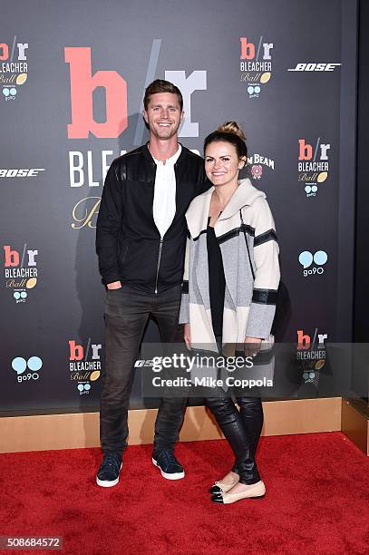 Player Steven Hauschka and Lindsey Anne Hauschka attend Bleacher Reports Bleacher Ball presented by go90 at The Mezzanine prior to Sundays big...