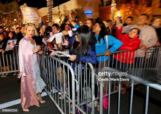 Actress Rachel McAdams signs autographs for fans at the American Riviera Award at the Arlington Theater at the 31st Santa Barabara International Film...