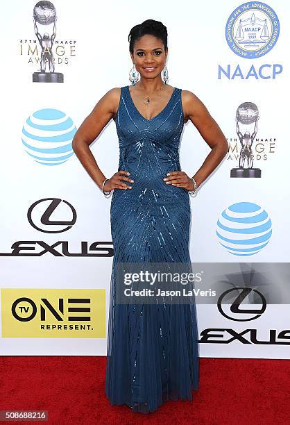 Actress Kimberly Elise attends the 47th NAACP Image Awards at Pasadena Civic Auditorium on February 5, 2016 in Pasadena, California.