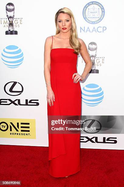 Kaitlin Doubleday attends the 47th NAACP Image Awards held at Pasadena Civic Auditorium on February 5, 2016 in Pasadena, California.