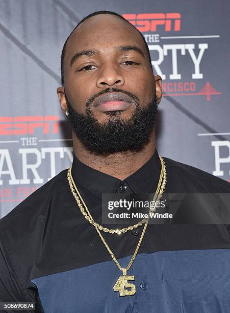 Player Marcel Reece attends ESPN The Party on February 5, 2016 in San Francisco, California.