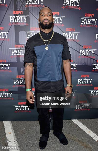 Player Marcel Reece attends ESPN The Party on February 5, 2016 in San Francisco, California.