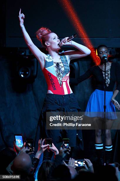 Rapper Iggy Azalea performs onstage during the Sports Illustrated Experience Friday Night Party on February 5, 2016 in San Francisco, California.