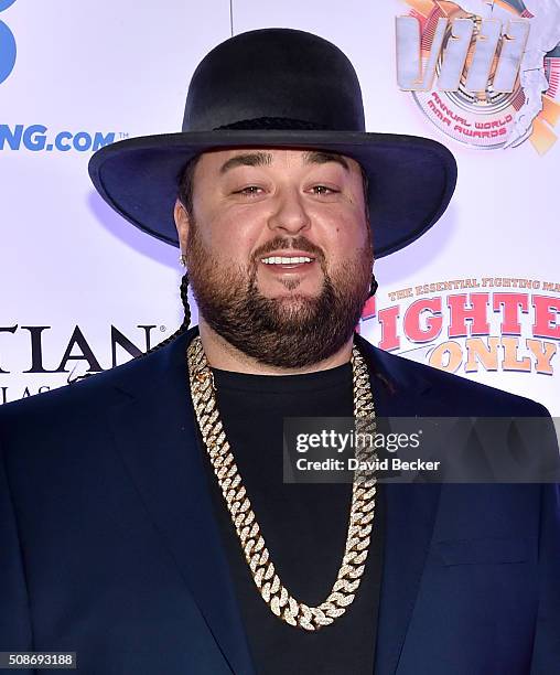 Austin "Chumlee" Russell from History's "Pawn Stars" television series arrives at the eighth annual Fighters Only World Mixed Martial Arts Awards at...