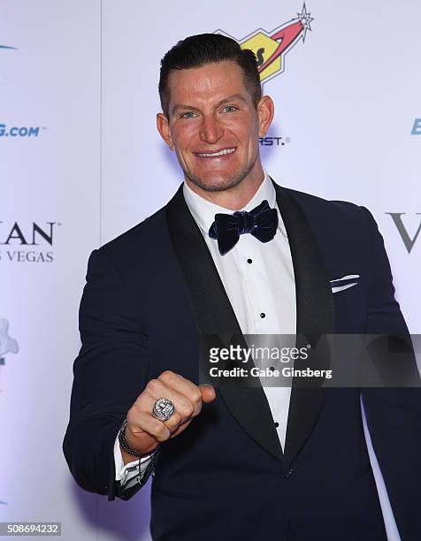 Player Steve Weatherford attends the eighth annual Fighters Only World Mixed Martial Arts Awards at The Palazzo Las Vegas on February 5, 2016 in Las...