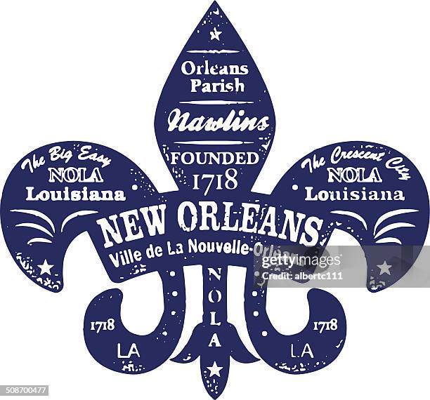 new orleans typo stamp - new orleans stock illustrations