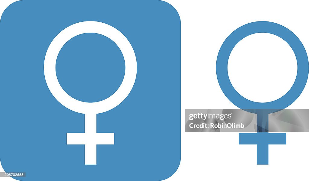 Blue Female Icon