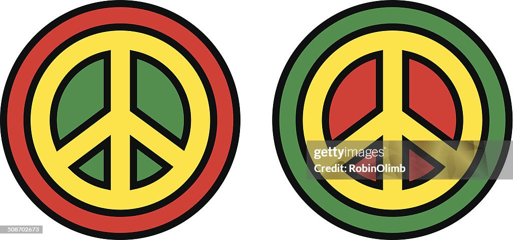 Rasta Peace Symbol Clip Art