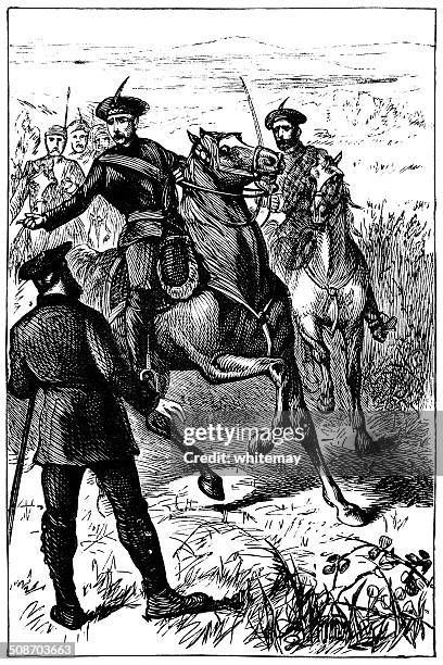 seventeenth century scottish cavalry - future soldier stock illustrations