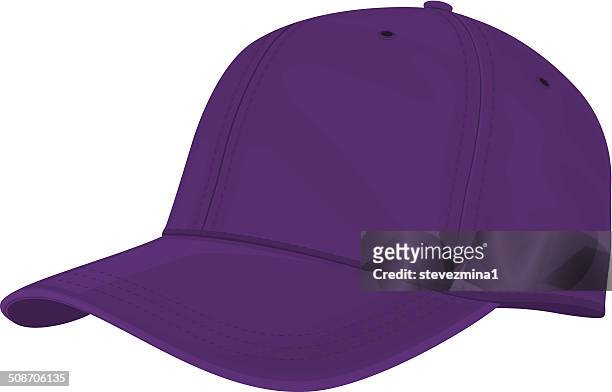 purple cap - baseball cap stock illustrations