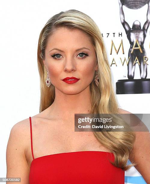 Actress Kaitlin Doubleday attends the 47th NAACP Image Awards presented by TV One at Pasadena Civic Auditorium on February 5, 2016 in Pasadena,...