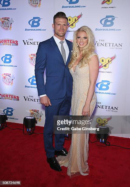 Mixed martial artist Bristol Marunde and his wife, Aubrey Marunde attend the eighth annual Fighters Only World Mixed Martial Arts Awards at The...