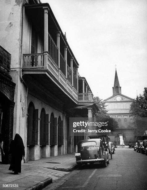 View of an unidentified church in New Orleans.