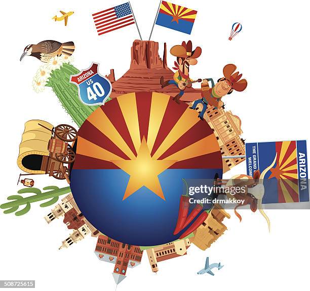 arizona travel - sierra vista arizona stock illustrations