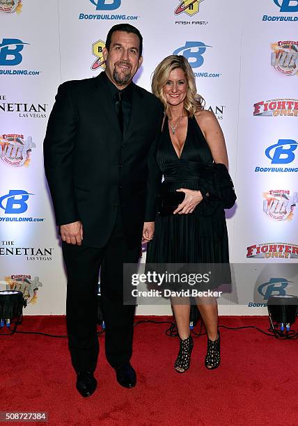 Referee John McCarthy and his wife, Elaine McCarthy arrive at the eighth annual Fighters Only World Mixed Martial Arts Awards at The Palazzo Las...