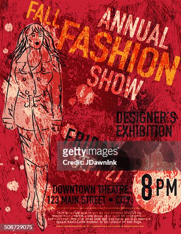 Fall Fashion And Style Show Poster Design Template High-Res Vector