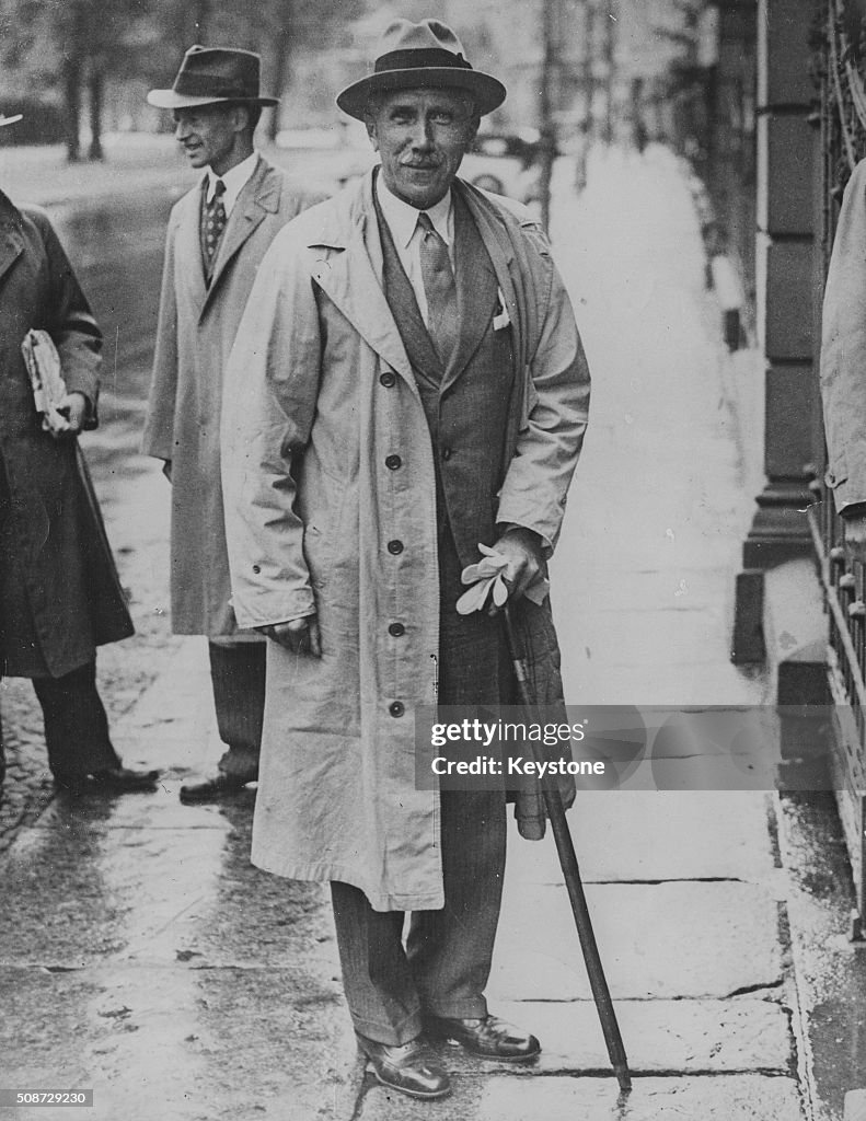 German Vice Chancellor Franz Von Papen Pictured Arriving At His Home german-vice-chancellor-franz-von-papen-pictured-arriving-at-his-home