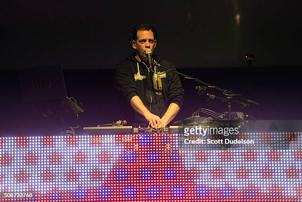 Trip performs onstage during the "Feel the Bern" fundraiser for Presidential candidate Bernie Sanders at the Ace Theater Downtown LA on February 5,...