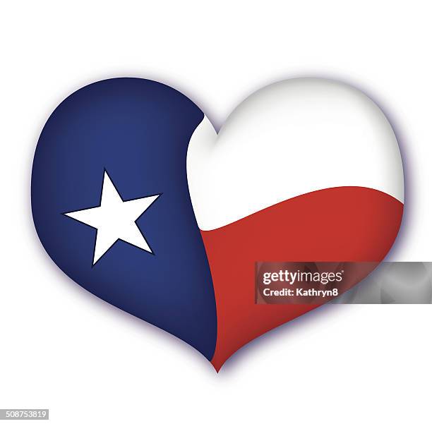 heart of texas - texas state flag stock illustrations