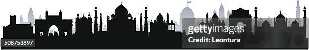 illustrazioni stock, clip art, cartoni animati e icone di tendenza di india (complete, edifici mobile) - nuova delhi
