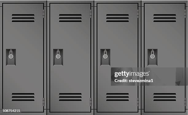 lockers - sports hall stock illustrations