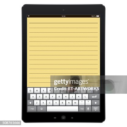 Digital Tablet with digital computer keyboard screen Digital Tablet with digital computer keyboard screen
