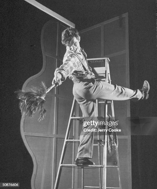 Dancer Micael Kidd rehearsing the ballet "On Stage."