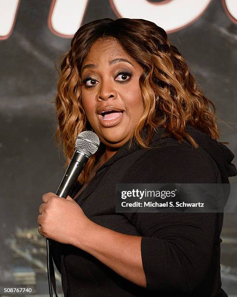 Comedian Sherri Shepherd performs during her appearance at The Ice House Comedy Club on February 5, 2016 in Pasadena, California.