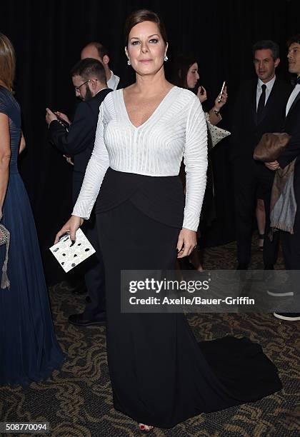 Actress Marcia Gay Harden arrives at the 27th Annual Producers Guild Awards at the Hyatt Regency Century Plaza on January 23, 2016 in Century City,...