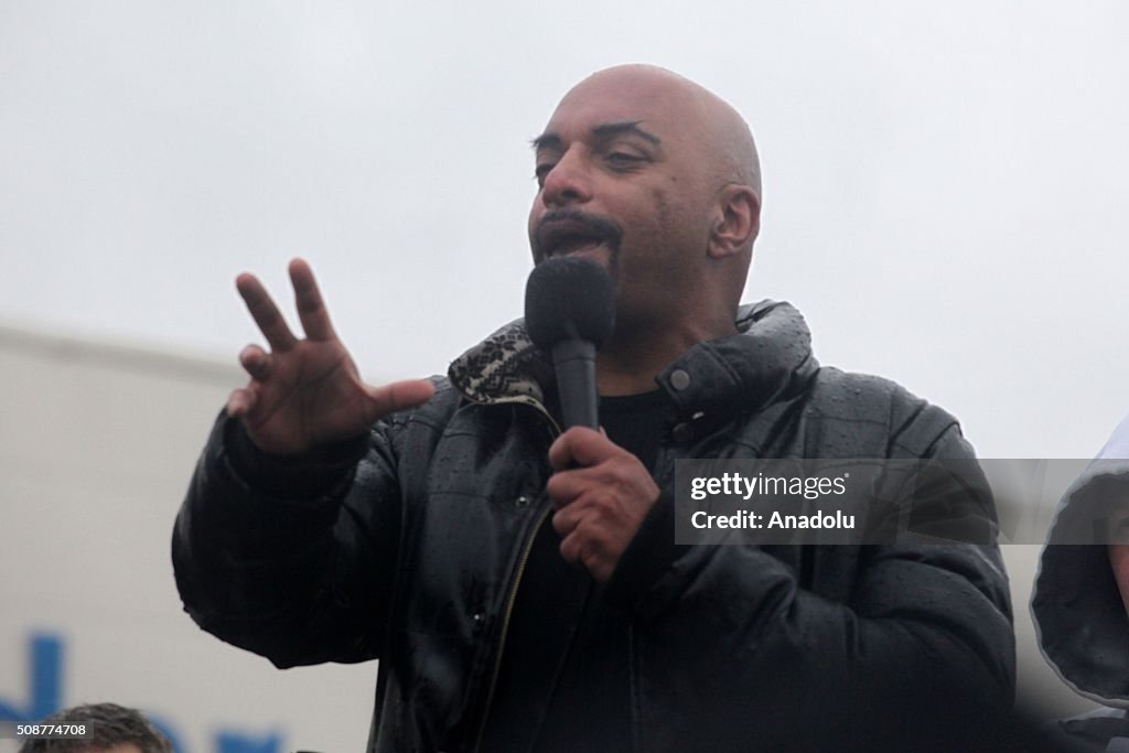 Pegida UK supporters stage silent march in Birmingham