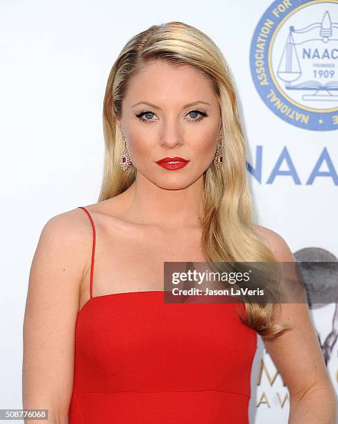 Actress Kaitlin Doubleday attends the 47th NAACP Image Awards at Pasadena Civic Auditorium on February 5, 2016 in Pasadena, California.