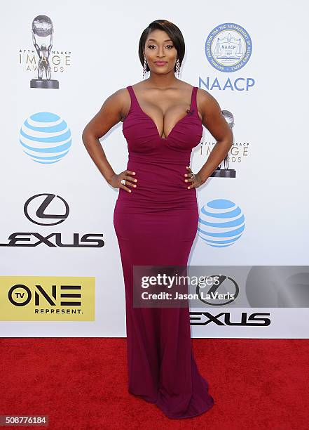 Toccara Jones attends the 47th NAACP Image Awards at Pasadena Civic Auditorium on February 5, 2016 in Pasadena, California.