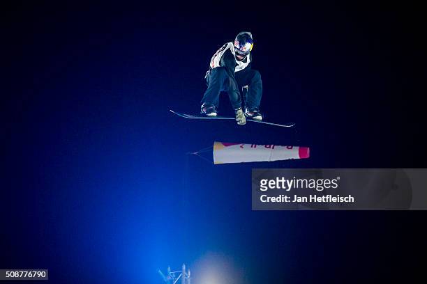 Marcus Kleveland jumps during Air and Style Festival February 6, 2016 in Innsbruck, Austria.
