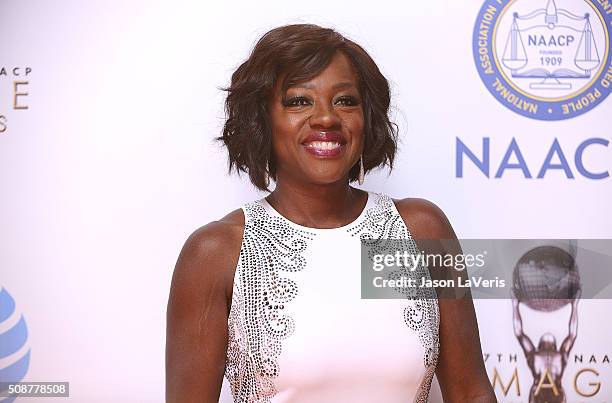 Actress Viola Davis attends the 47th NAACP Image Awards at Pasadena Civic Auditorium on February 5, 2016 in Pasadena, California.