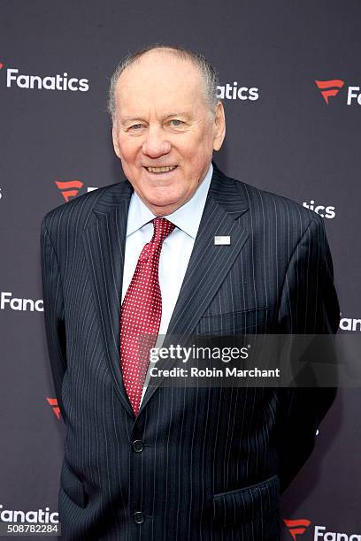 Former NFL player Len Dawson attends Fanatics Super Bowl Party on February 6, 2016 in San Francisco, California.