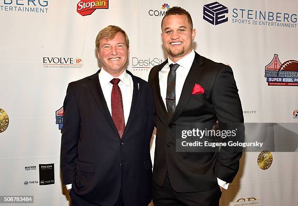 Sports agent Leigh Steinberg and football player Daniel Lasco attend the 29th Annual Leigh Steinberg Super Bowl Party on February 6, 2016 in San...