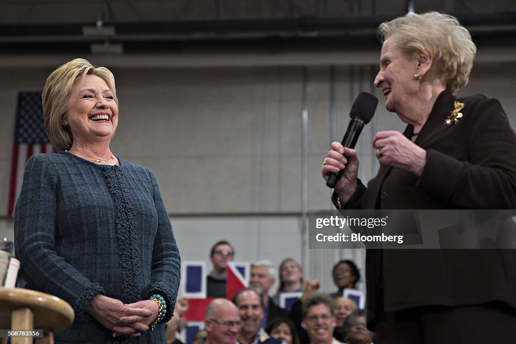 Presidential Candidate Hillary Clinton Holds New Hampshire Rally
