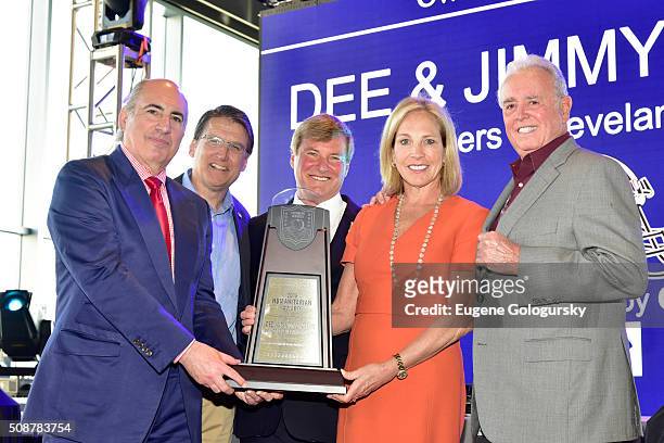 Entrepreneur Cosmo DeNicola, North Carolina Governor Pat McCrory, sports agent Leigh Steinberg, and owners of the Cleveland Browns Dee Haslam and...
