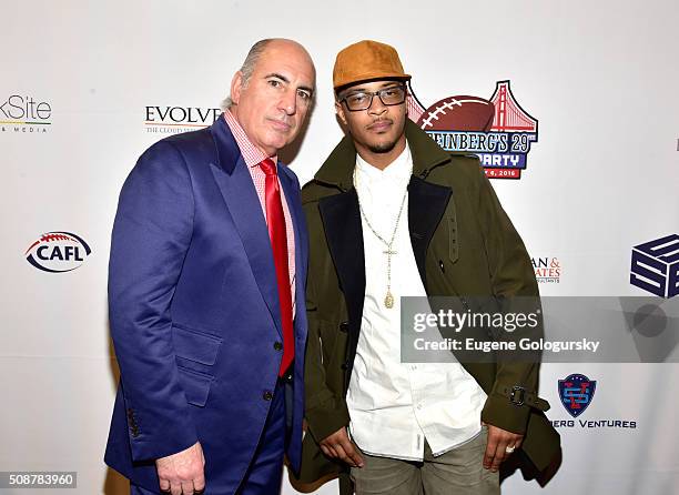 Entrepreneur Cosmo DeNicola and rapper T.I. Attend the 29th Annual Leigh Steinberg Super Bowl Party on February 6, 2016 in San Francisco, California.