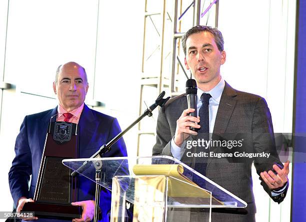 Entrepreneur Cosmo DeNicola and Executive Vice President of Football Operations & Chief Operating Officer of the Los Angeles Rams Kevin Demoff...