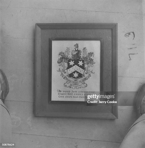 View of a coat-of-arms from one of the Pilgrim families.