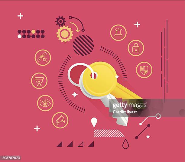 home security concept - home security camera stock illustrations