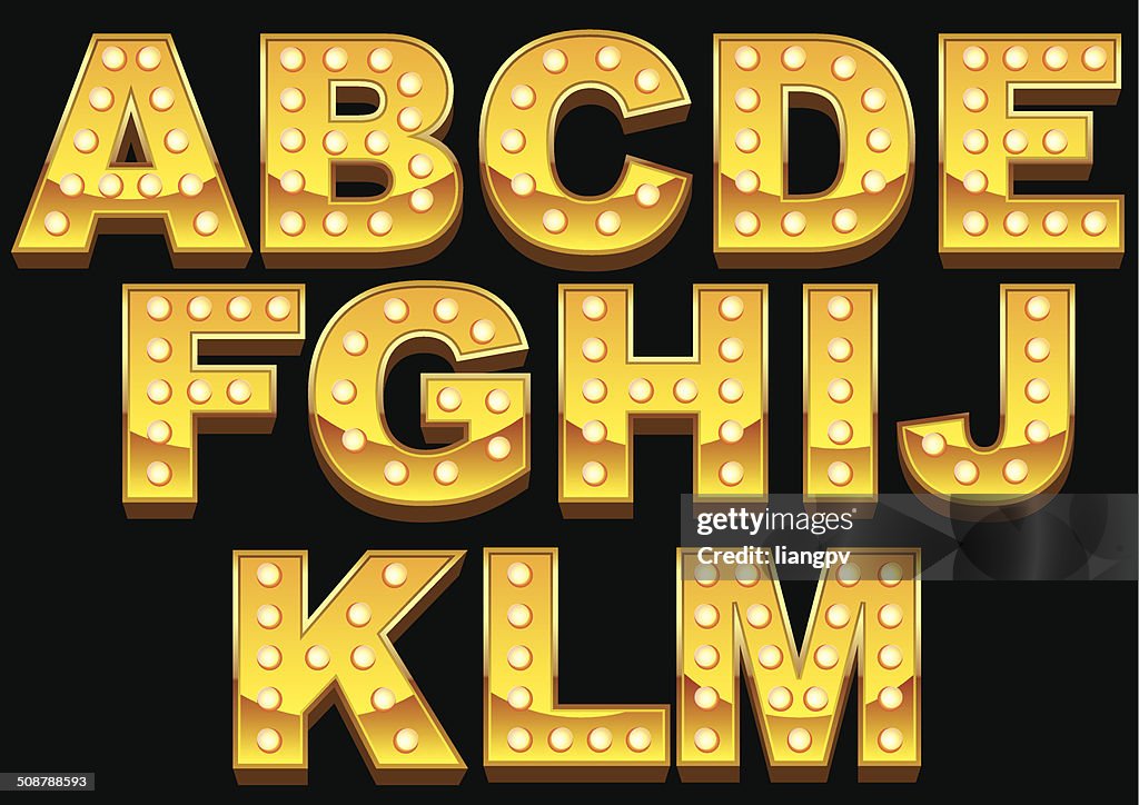 Marque Lettering Glamour Font Marquee Letters